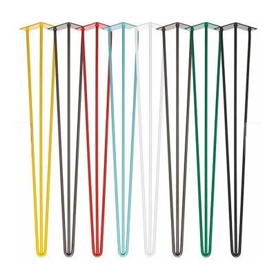 Hairpin Legs 2 3rod Round U V Iron Steel Restaurant Desk Feet Metal Bench Coffee Dining Furniture Chair Bar Table Hairpin Legs