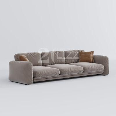 Optional Color Nordic Sectional Home Living Room Sofa Set Modern Solid Wood Frame Sofa
