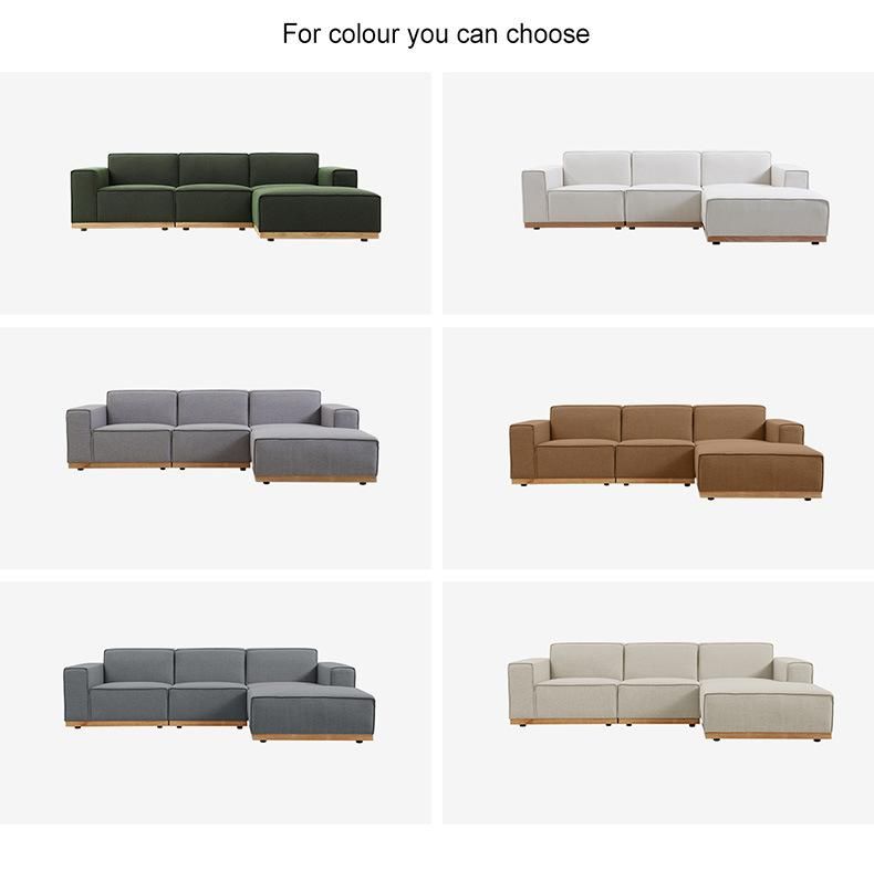 Customized Modular Furniture Sofa Medium Back Home Sectional Sofa