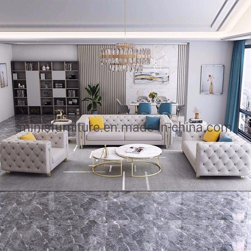 (MN-HSF017) High-End Classic Home/Hotel Sofa Set with Royal Chair, Stool and Coffee Table