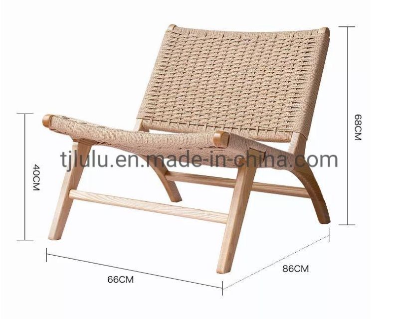 Garden Balcony Furniture Outdoor Leisure Rattan Chair Lounge Sofa Wooden Sofa Armchair Solid Wood Leisure Sofa Chair Living Room