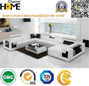 Chinese Modern Furniture Sectional Living Room Leisure Leather Sofa (HC1012)