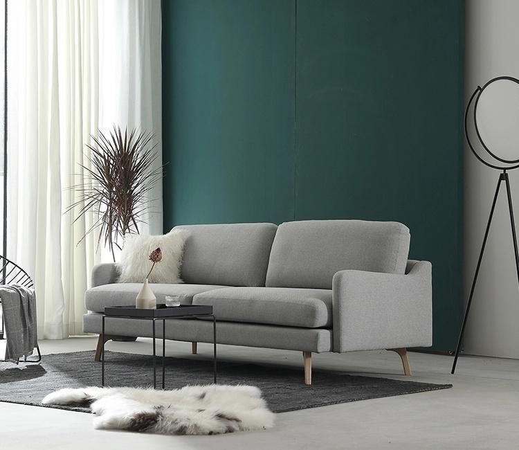 Foshan Furniture Market Price Modern Bedroom Living Room Fabric Three Seat Sofa