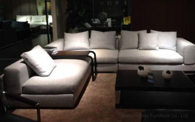 China Home Furnituer Cotton Linen Fabric L Shape Corner Sofa