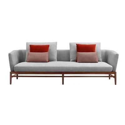 High-Class Walnut Series High-End Feather Down Filling Sectional Sofa High-End Contemporary Villa Comfort Couch
