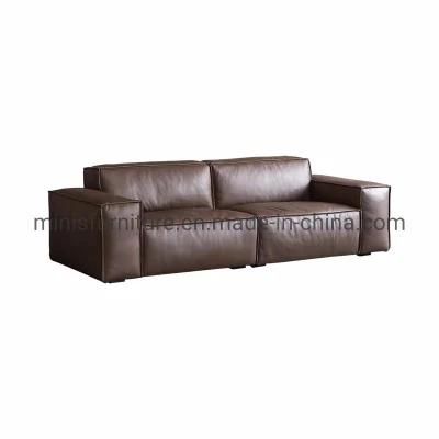 (MN-SF102) Top Quality Furniture Two/Love Seats Living Room Leather Sofa