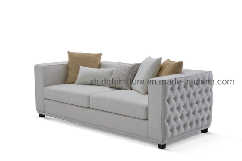 Comtemporary Furniture Chesterfield Grey Velvet Fabric Sofa Living Room Sofa