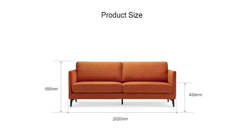 Modern Home 3 Seat Sofa Leisure Living Room Furniture Fabric Sofa