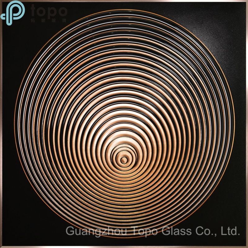 Abstract Decorative Art Glass Painting Manufacturers in Guangzhou (MR-YB6-2043E)