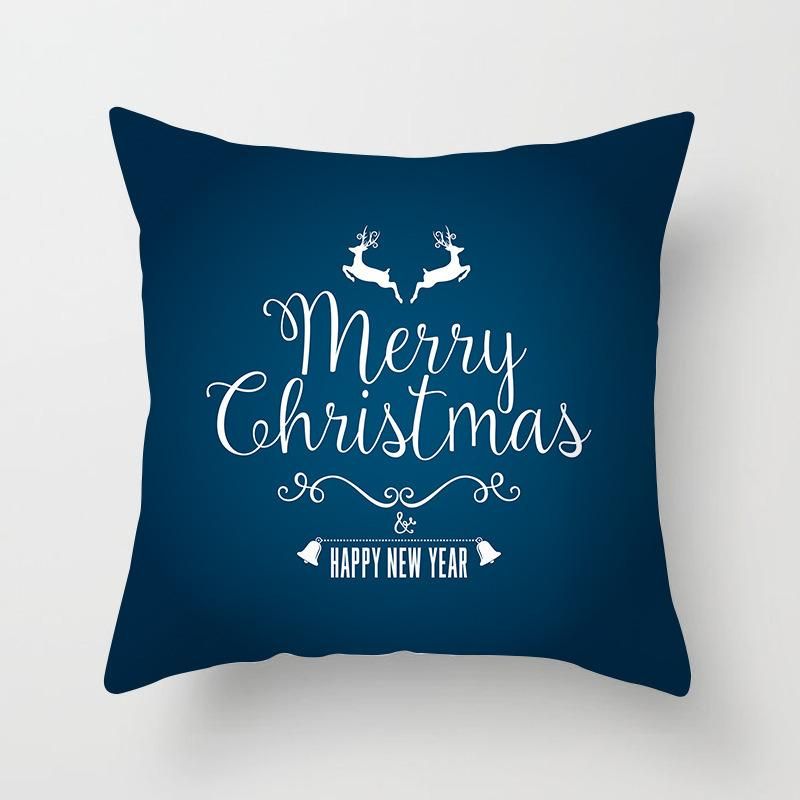 Holiday Decoration Christmas Onrament Colorful Christmas Wreath Patterns Back Cushion Cover Sofa Cushion