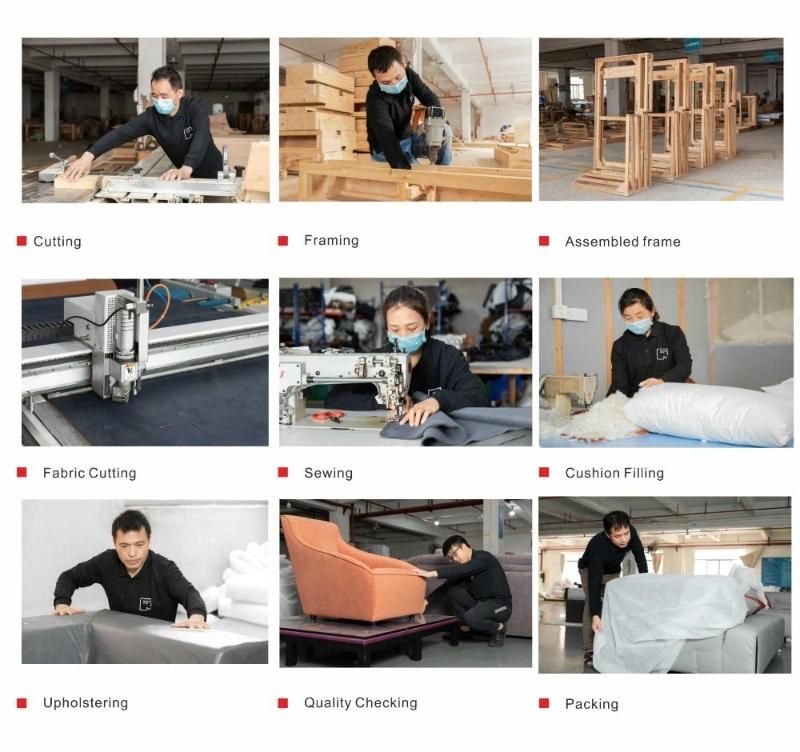 Modern Wholesale Furniture Factory Home Sectional High Performance Fabric Sofas