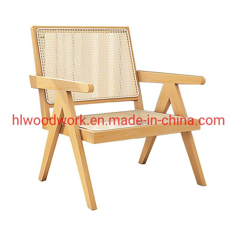 Little Rattan Sofa / Rattan Chair Rubber Wood Frame Rattan Seat Leisure Sofa Armchair Office Sofa