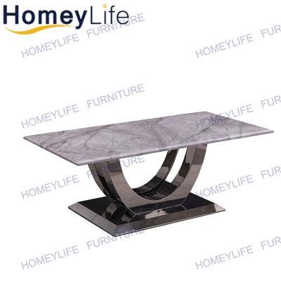 Living Room Furniture Metal Marble Sofa Side Center Table
