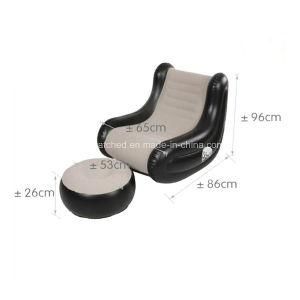 Flocking PVC Cheap Cooler Inflatable Lounger Chair Inflatable Sofa