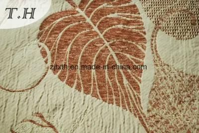 2016 The Large Maple Leaves Weaving Jacquard Sofa Fabric by 310GSM