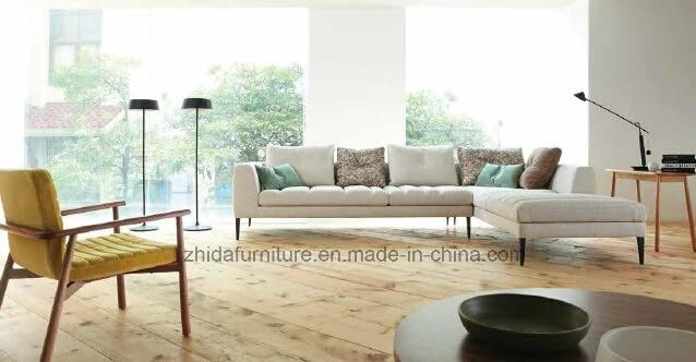 Living Room Furniture Italian Modern Designs Genuine Leather Fabric L Shape Corner Sofa