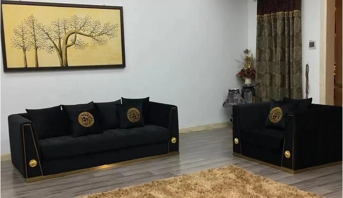 Luxury Furniture Velvet Sofa Set Couch 1 2 3 Seater Chesterfield Sofa Living Room Sofa