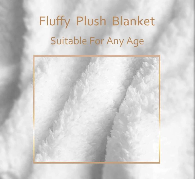 Super Soft 100% Polyester Plush Fuzzy Sofa Bedding Flannel Fleece Fur Throw Blanket