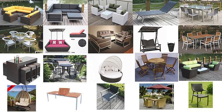 Modern Home Hotel Outdoor Relaxation Lounge Rattan Fashion Terrace Garden Furniture with Chair Table Leisure Sofa Set