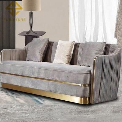 Velvet Italian Sofa Set Designs Luxury 3 Seater Sofa Gold Luxury Living Room Furniture Set Sofa