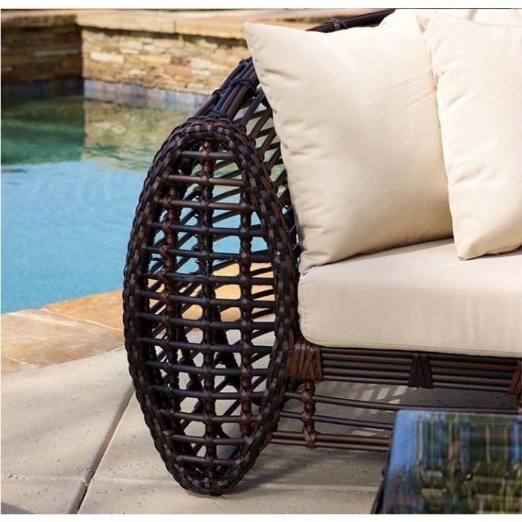 Outdoor Popular Modern PE Rattan Aluminum Frame Weaving Leisure Outdoor Sofa Sets