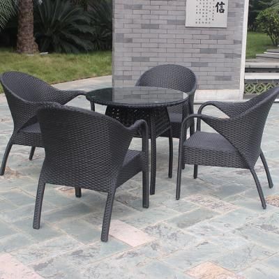 Outdoor Rattan Sofa Chair Three Balcony Leisure Living Room Rattan Table and Chair