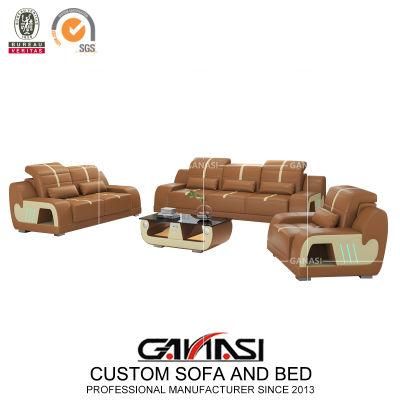 European Furniture Leisure LED Light Sectional Sofa with Tea Table