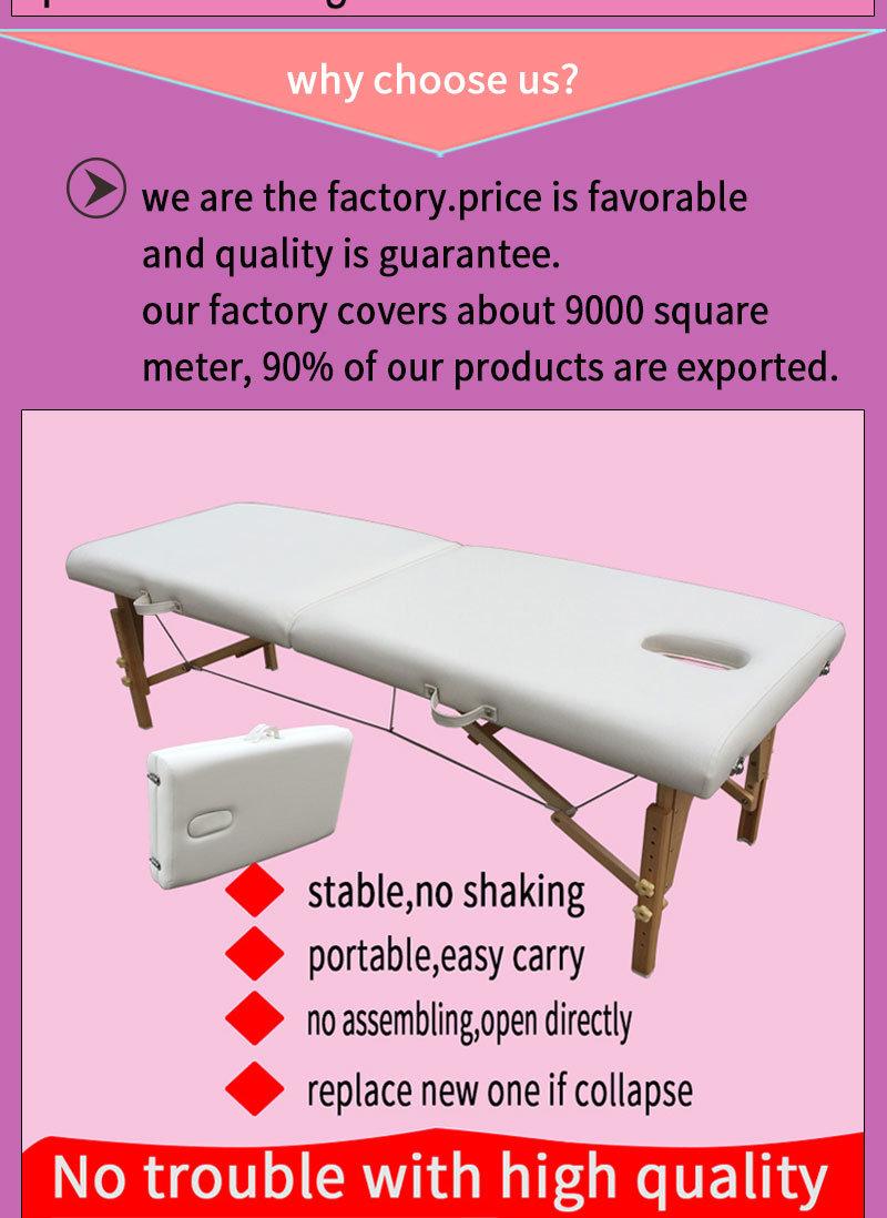 Portable Wooden Massage Table Massage Bed Massage Couches Mt-003