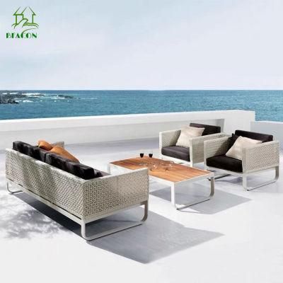 All Weather Resistance European Style Outdoor Modern Garden Patio Aluminum Sofa Set