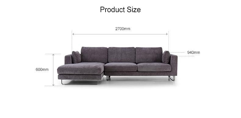 Hot Sale High Back Fabric Furniture Set Recliner Sectional Leisure Corner Sofa