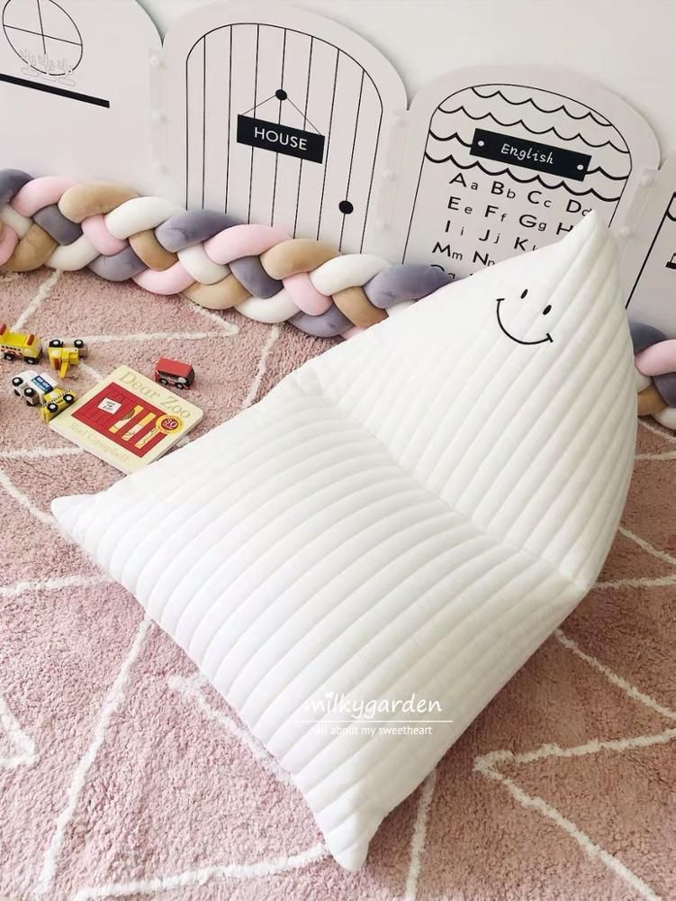 Triangle Shape Soft Bean Bag Chair Sofa for Kids Children