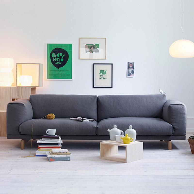 2021 New Arrival Solid Wood Frame Three Seater Sofa