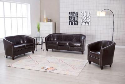 Living Room Furniture Arcuate Comfortable 1+2+ 3 Seater Office Modern Artificial Synthetic Leather Sofa