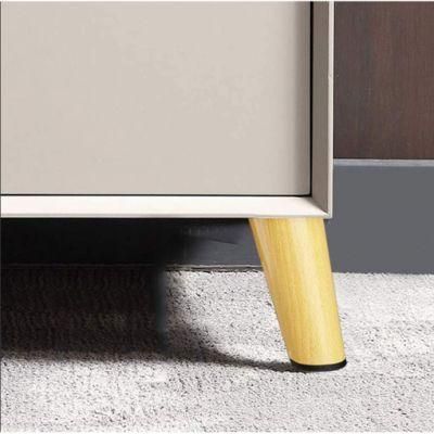 Wood Grain Steel Furniture Feet Metal Sofa Legs Oblique Table Legs for Sofa Bed Cabinet