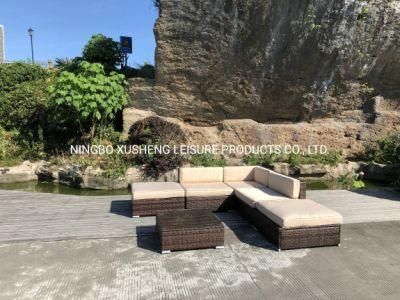 Hotel Resorts Wooden Metal Outdoor Garden Patio Bistro Furniture Sofa Set