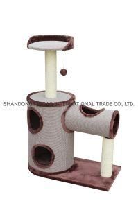 3 Storey Cat Scratching Tree with Tunnel and Sofa