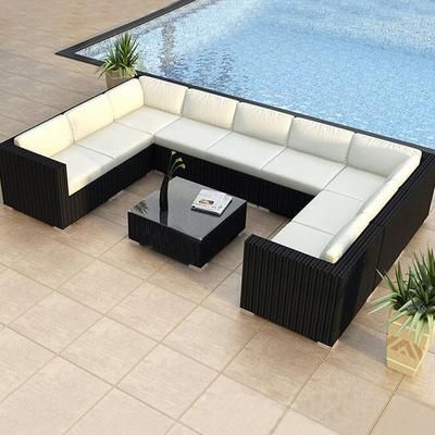 Rattan Chair Sofa Outdoor Rattan Sofa Courtyard Balcony Leisure Rattan