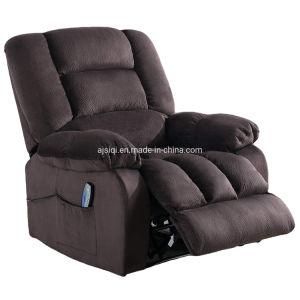 8-Point Vibrating Massage and Heating Function Electric Recliner Chair Soft Fabric Lounge Chair Overstuffed Sofa