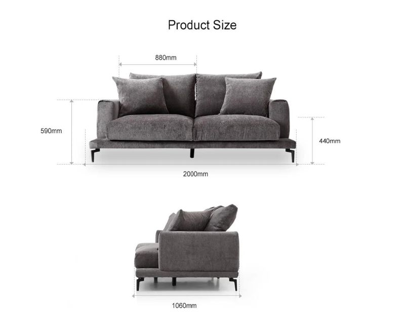 Modern Couch Set Fabric Home Furniture Sofa with Nice Price