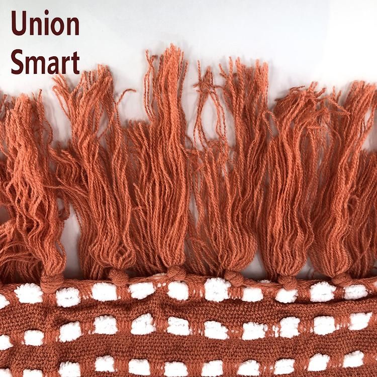 Mixed Color Tassel Knitted Blanket Summer Air Conditioning Blanket Widened Lengthened Sofa