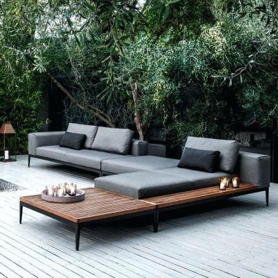 Hot Sale Modern Garden Set Patio Chair Wooden Sofa Hotel Outdoor Furniture