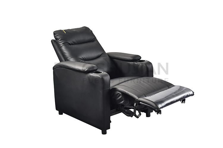 Elegant Black Color Synthetic Leather Chair Living Room Home Furniture Sofa