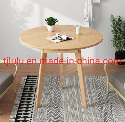 Modern Minimalist Wood Round Coffee Table Living Room Table Sofa Center Nesting Table Bedroom End Side Table