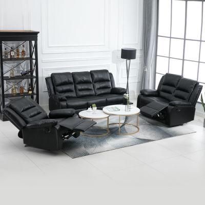 Modern Sectional Sofa Chair Home Living Room Furniture PU Leather Manual Recliner 3+2+1 Sofa Set Office Furniture