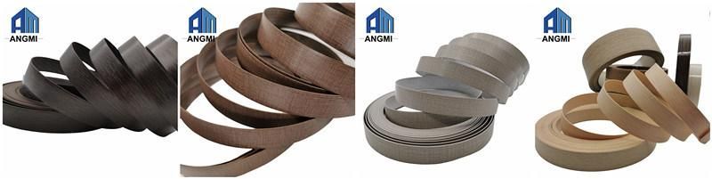 Wood Grain 0.5*22mm PVC Tapes / Lipping MDF Edgebanding for Office Table and Home Furniture