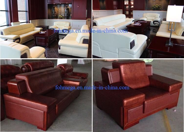 Genuine Leather High Quality Sofa Sets Commercial Sofas (FOH-8013)