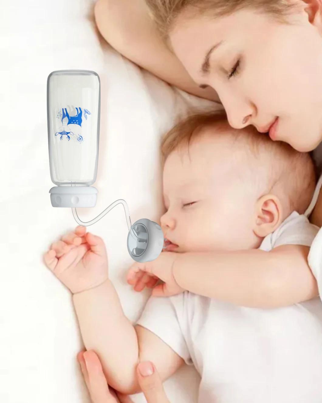 240ml Hand Free Baby High Temperature Resistance Feeding Bottle