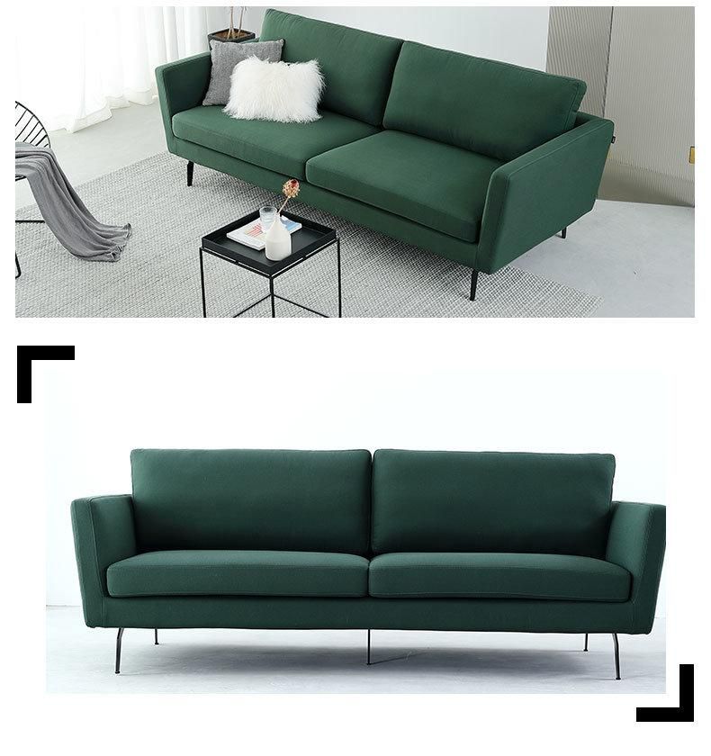 Living Room Furniture Minimalist Fabric Modern Wood Frame Sofa