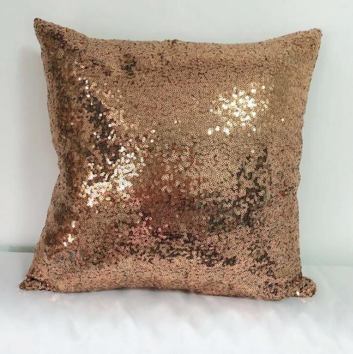 European Style Sequin Pillowcase Cushion Cover Solid Color for Party Decoration Gifts Sofa