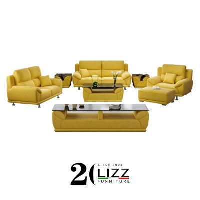 Online Promotion Home Furniture Lounge Genuine Leather Sofa Set
